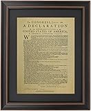 Framed Dunlap Broadside - Declaration of Independence. Gift for History Buffs. Handmade in USA