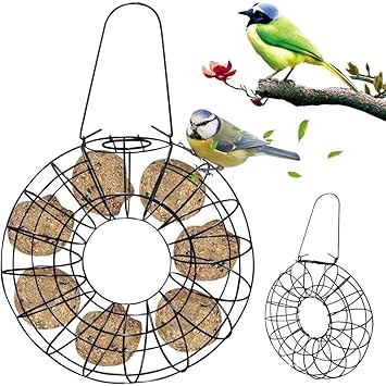 Amazon Com Bird Feeder Round Metal Hanging Bird Feeder Windproof