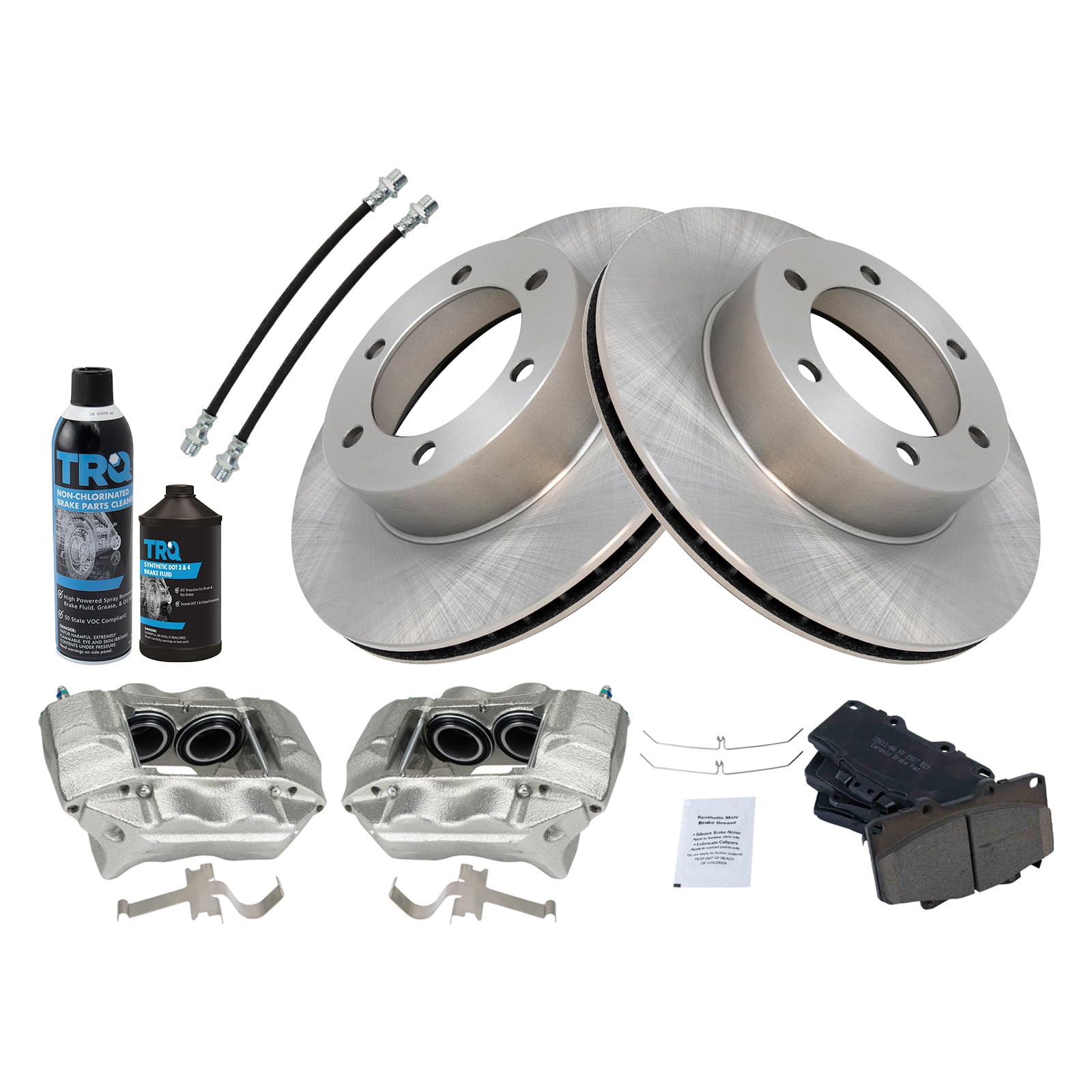 TRQ Brake Pad & Rotor Kit Ceramic Compatible with 1996-2000 Toyota 4Runner