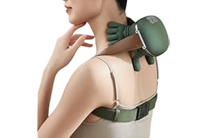 Neck Massager with Fingers, Bionic Portable Cordless Electric Shiatsu Shoulder Massage with Heat and Compression
