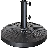 EliteShade USA Umbrella Base Stand Market Patio Outdoor Heavy Duty Umbrella Holder with Concave Radial Pattern,Black