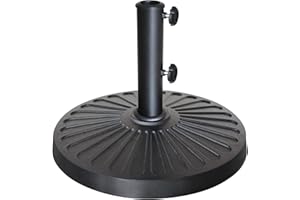EliteShade USA Umbrella Base Stand Market Patio Outdoor Heavy Duty Umbrella Holder with Concave Radial Pattern,Black