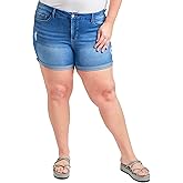 Royalty For Me Womens Women's 1 Button High Rise Cuffed Shorts
