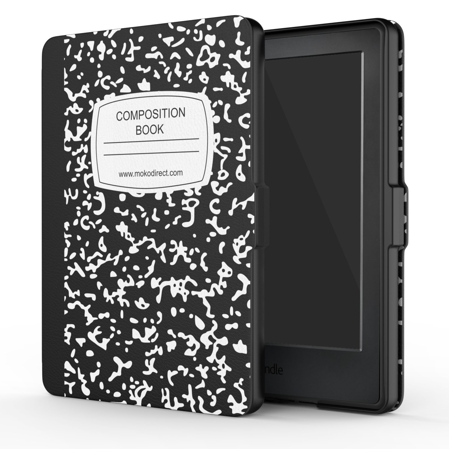 MoKo Case for All-New Kindle E-reader (8th Generation 2016) - The Thinnest and Lightest SmartShell Cover with Auto Wake/Sleep for Amazon Kindle (6" Display, 8th Gen 2016 Release), Notebook BLACK