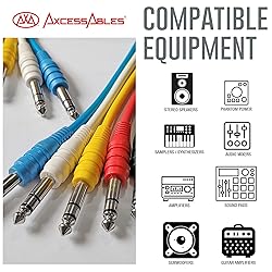 AxcessAbles 1/4" TRS to 1/4" TRS Balanced Stereo