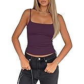 Darong Women Padded Tank Top Built in Bra Adjustable Spaghetti Straps Double Lined Basic Cami Shirt