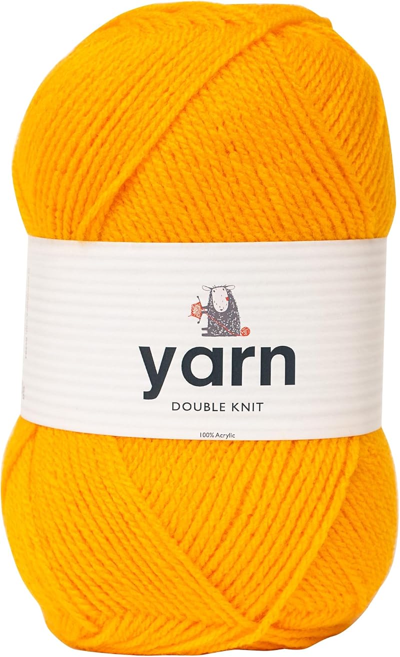 Korbond DK Yarn Mustard Yellow 100g 290m 100% Acrylic Double Knit