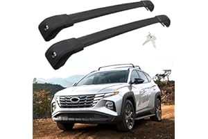 REEOUTDOOR Lockable Roof Rack Cross Bars Compatible with 2022-2025 Hyundai Tucson (Only for Flush Side Rails), 200 lbs Load Capacity Aluminum Cargo Bars for Rooftop Cargo Carrier Luggage Bike