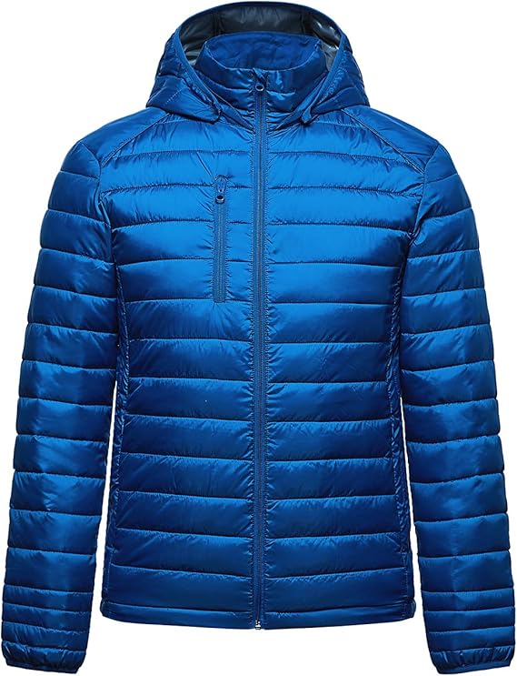 fit space Mens Down Alternative Jacket Quilted Lightweight Packable