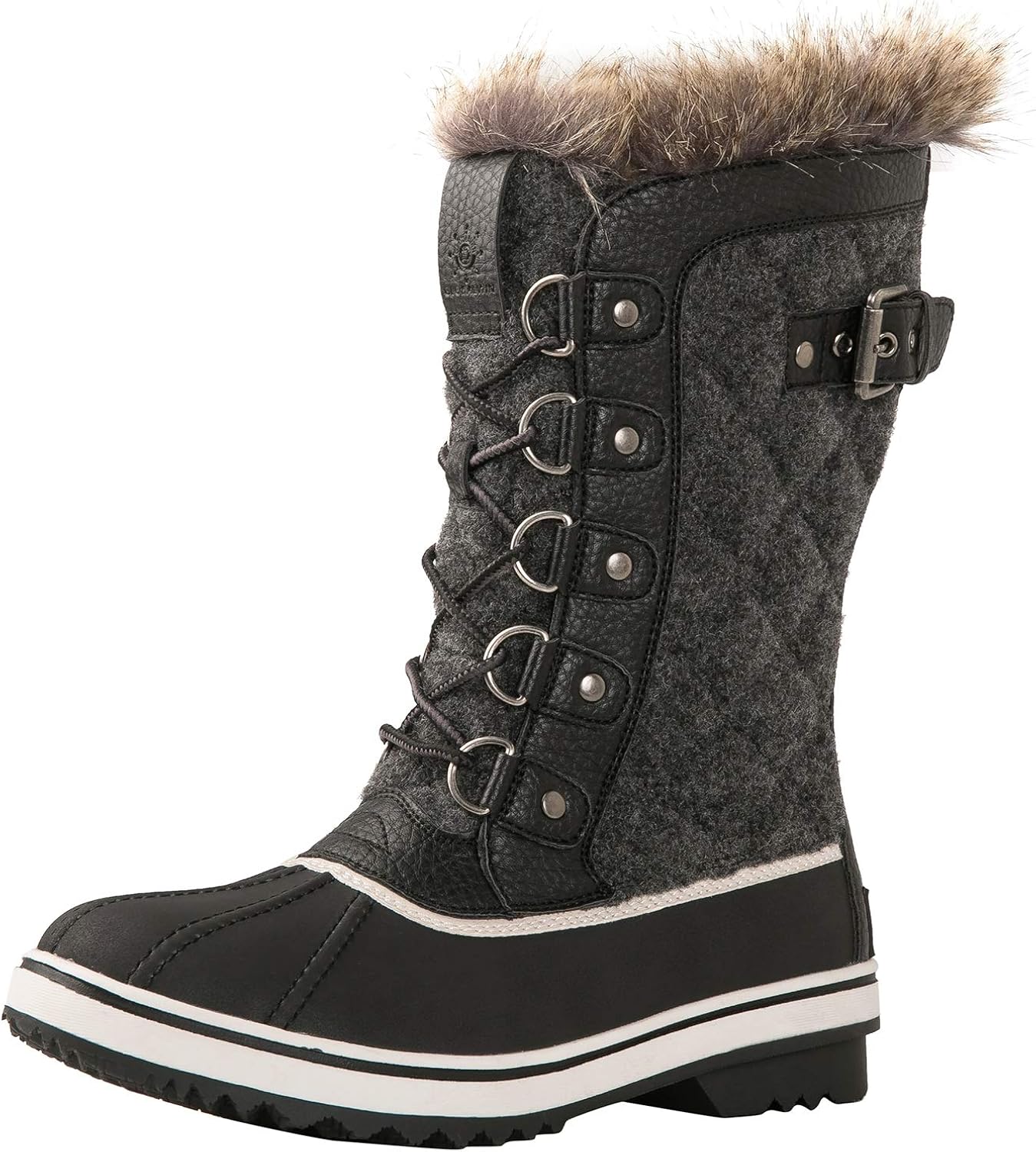  | GLOBALWIN Women's Asymmetrical Mid-Calf Fashion Snow Boots | Snow Boots