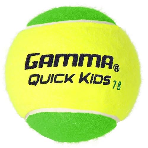 GAMMA Quick Kids 78 Training Tennis Balls for Kids & Beginners, Low-Compression Core Reduces Speed & Bounce, Great for Tennis Practice, USTA & ITF Approved for 10 & Under Tournaments, Bag of 12