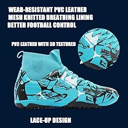 HESBITEUL Unisex Soccer Cleats Men Women Futsal