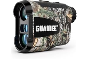 GUANIEE Laser Range Finder with Rechargeable Battery, 600/1000YDS, 6X Magnification, Flag-Lock, Slope