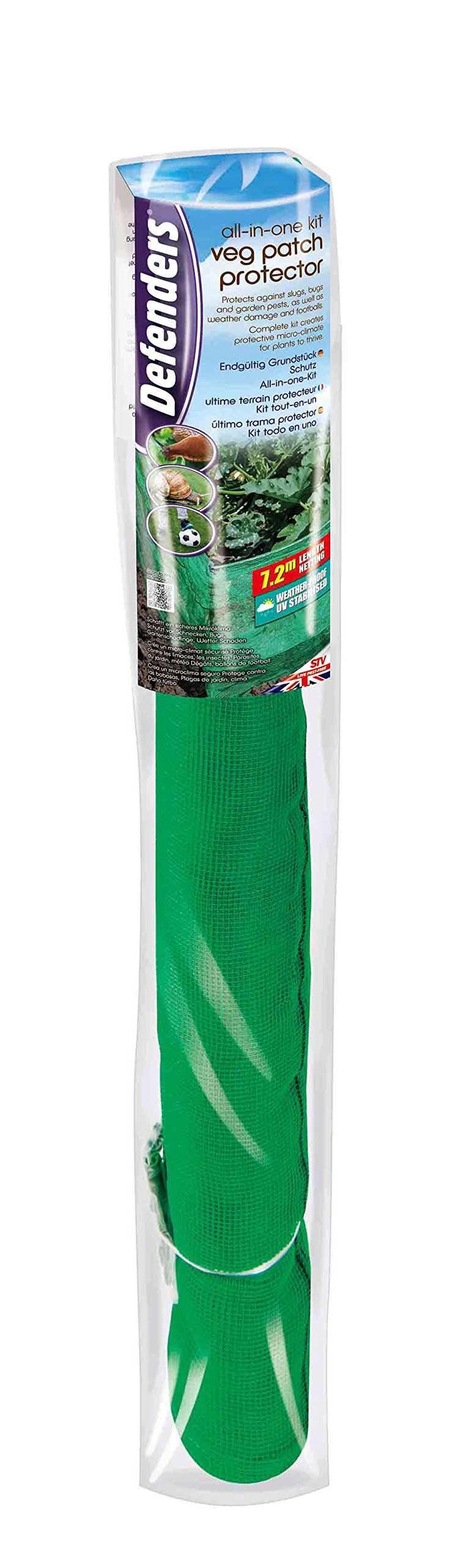 Defenders All-in-One Kit with Veg Patch Protector, Protect Allotments, Vegetable Gardens and Flowerbeds, Slug, Snail and Insect Deterrent, Green