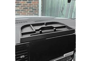 TACOBRO Interior Dashboard Storage Compatible with 2022-2025 Sierra/Silverado 1500 Accessories, 2024 2025 GMC Sierra/Chevy Silverado 2500HD/3500HD Dash Mounted Organizer Tissue Holder Tray