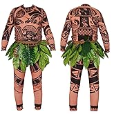 YUWETAO Maui Tattoo Cosplay Costume/Pants Halloween Cosplay Costume Maui Costume Adult Men