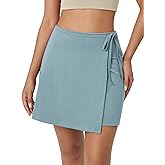 ODODOS Wrap Skorts for Women Built-in Shorts High Waist Tennis Skirts with Pockets for Casual Athletic Golf