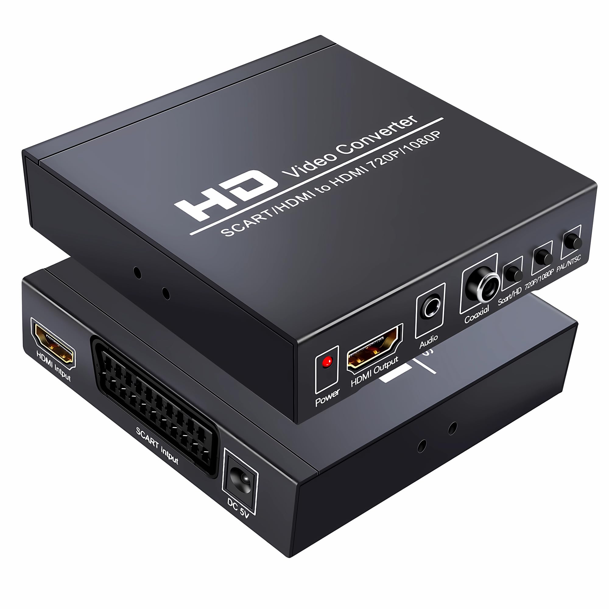 Photo 1 of GRACETOP SCART to HDMI Conver for 1080P Scart Converter Video Audio Box, HD Video Converter with PAL/NTSC Video Scaler, 1080P/720P, 3.5mm Coaxial Audio Out for TV and DVD Player