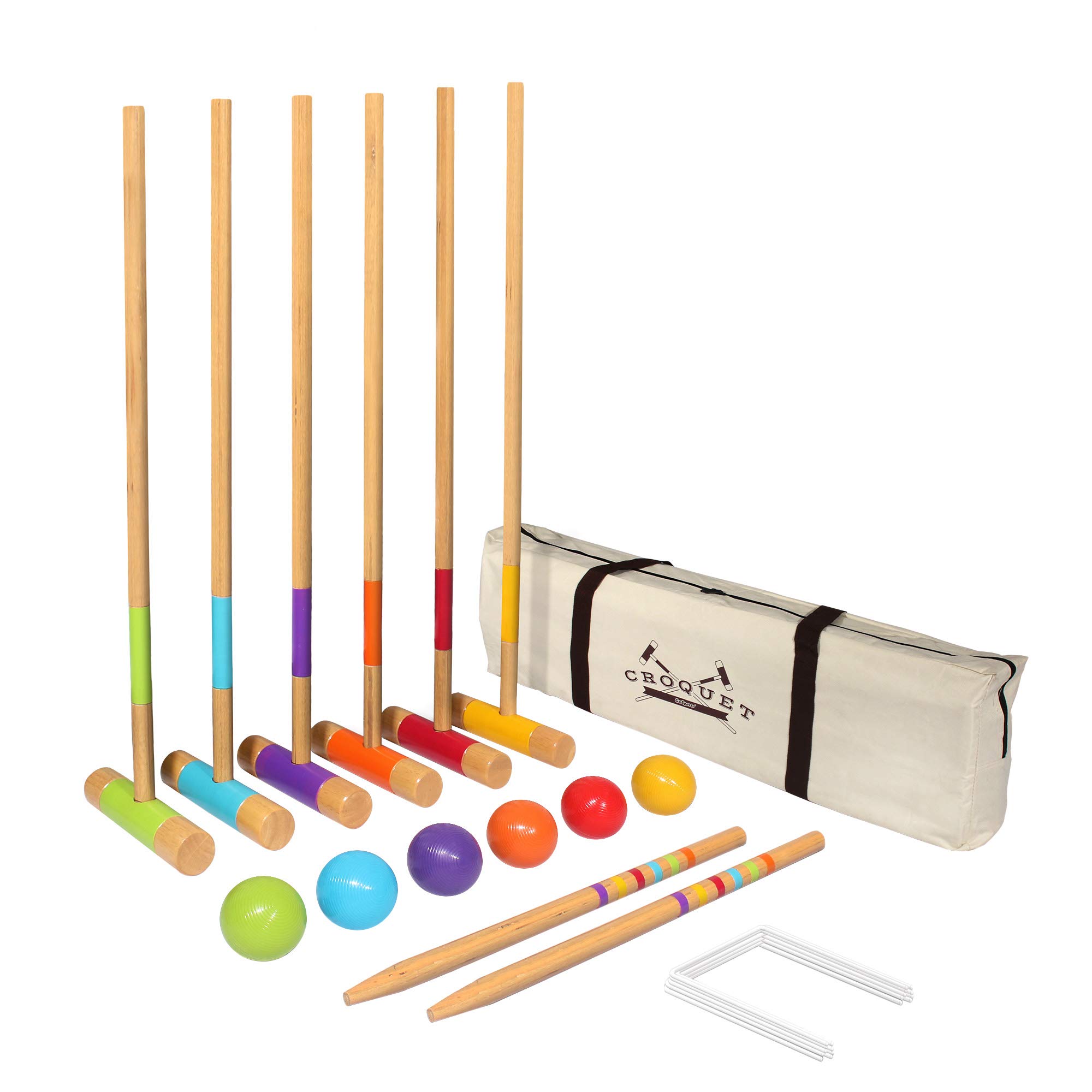Photo 1 of GoSports Standard Croquet Set - 28 Inch Mallets for Kids & Adults