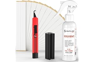 SAPLIZE Deluxe Golf Grip Kit, Includes 15 Tapes(2" x 10.5"), 5oz Solvent, Rubber Vise Clamp, and Hook Blade for Regripping Golf Grips