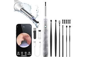 LENGIN Wireless Otoscope,1080P Otoscope with Light, Ear Cleaner with Camera, Ear Wax Removal Include 7 Pcs Ear Set, Ear Cleaning Tool with 6 Ear Spoon, Ear Camera for iPhone & Android Phones