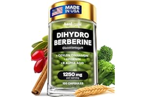 HealMeal Dihydroberberine Supplement - Dehydro Berberine Organic - Super Berberine Supplement with Ceylon Cinnamon & R Alpha Lipoic Acid & Apigenin - Hydroberberine 120 caps (1 Pack)
