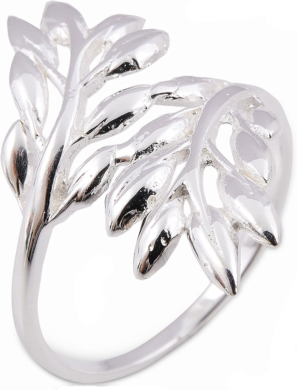 Amazon Com Thai Design Leaf Ring 925 Sterling Silver Clothing