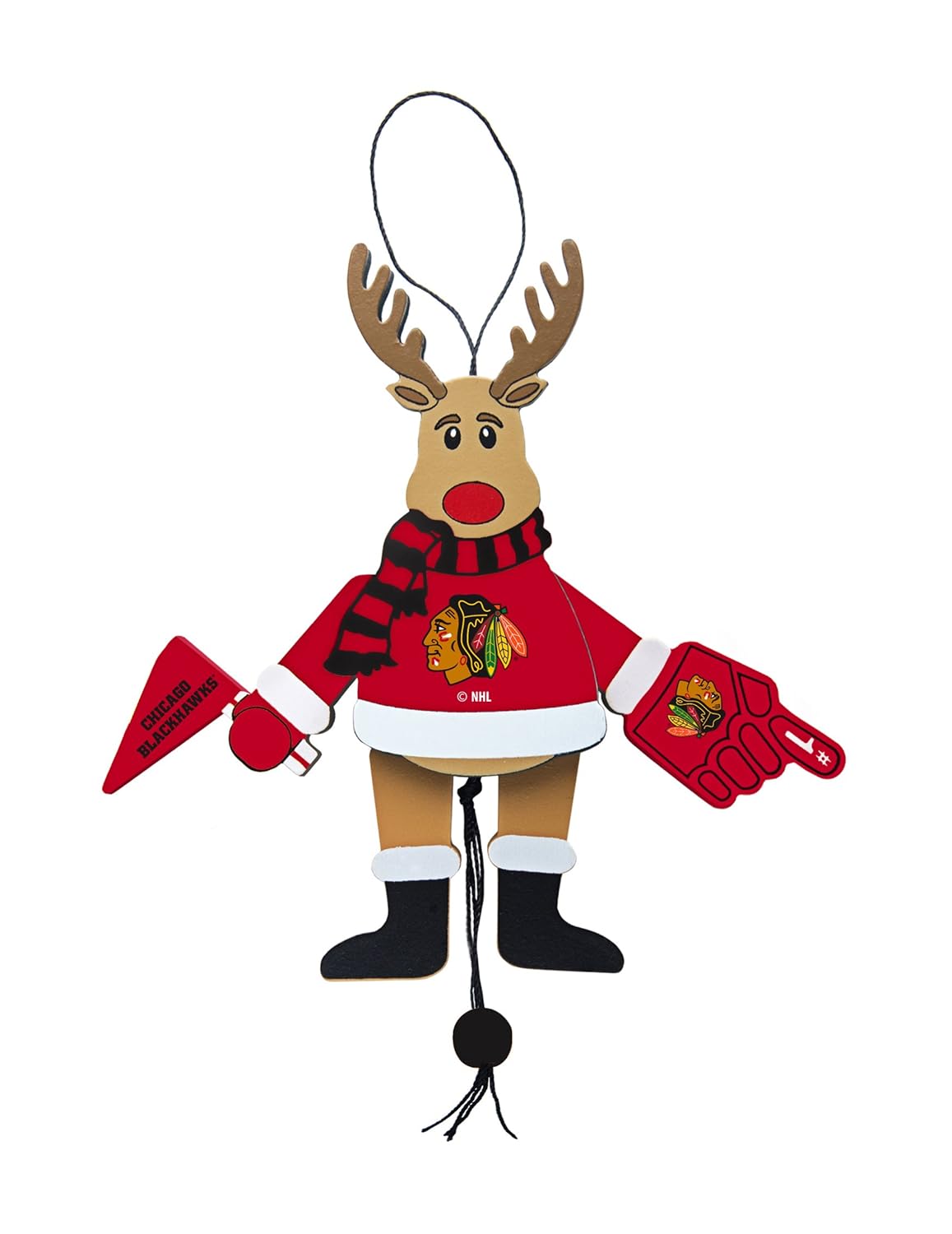 NHL Wooden Cheer Ornament