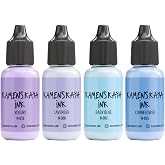 Kamenskaya Alcohol Ink Set - Lavender Sky - 4 Alcohol Inks x 0.51 fl oz | Highly Concentrated Dyes, Lightfast For Painting and Epoxy Resin &ndash; Made in the EU