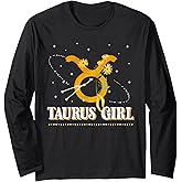 Taurus Girl Birthday Taurus Lady Zodiac Sign Horoscope Long Sleeve T-Shirt