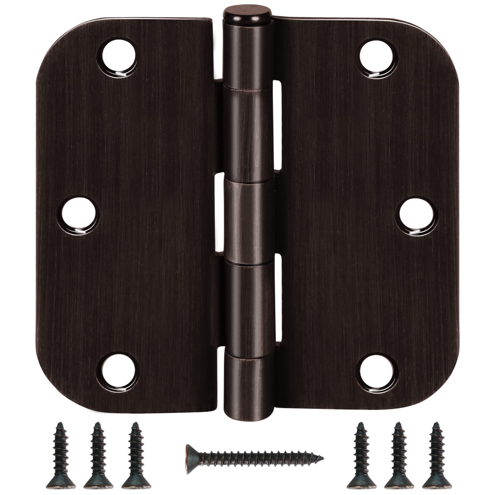 Probrico Interior Black Door Hinges, 3.5 X 3.5 Inch Round Door Hinges
