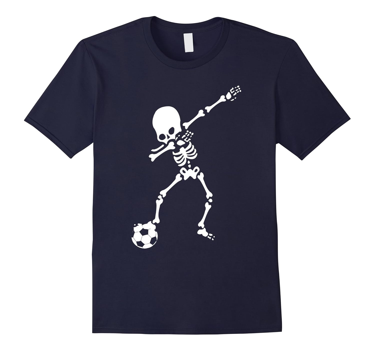 Dabbing Skeleton Soccer Tee Funny Halloween Dab Tshirt-ANZ