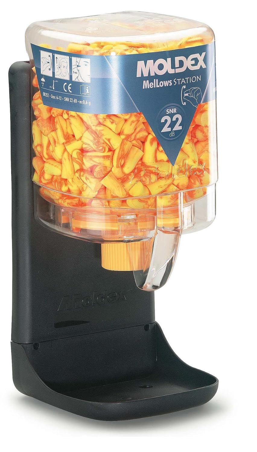 MOLDEX 7625 MELLOWS S DISP 250, Yellow, Satandard
