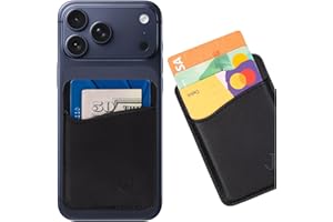 WALLAROO WALLETS Wallaroo Premium Leather Cell Phone Wallet Stick On - Android and iPhone Wallet and Card Holder for Women and Men - Durable with Non-Slip Lining Secures Up to 3 Cards