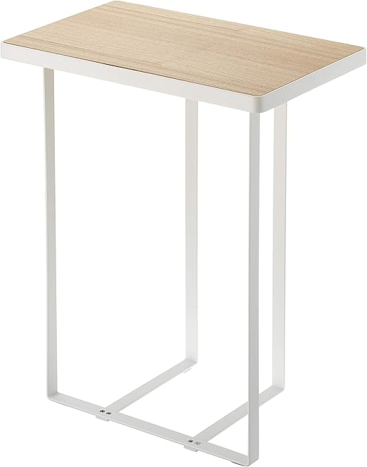 Amazon Com Yamazaki Home Tower Side Table And Magazine Rack White Home Kitchen