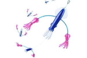 Flippy Floppy Thing Fishing Daisy Chain Tuna & Marlin Magnet Teaser Electric Blue & Pink by Squidnation