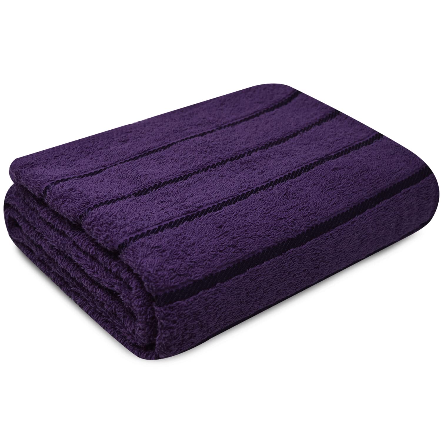 Towelogy® 1 Pack Luxurious Bath Sheets 100% Egyptian Cotton Fast Drying Large Bath Towels for Bathroom Shower 540GSM Hotel & Spa Quality 80cmx140cm (Plum, 1)