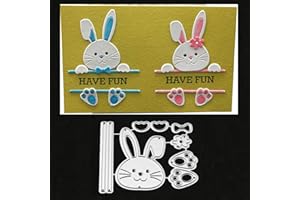 PALEERY@FC Bow Rabbit Metal Die Cuts, Easter Rabbit Bowtie Bow Cutting Dies Cut Stencils for DIY Scrapbooking Album Decorative Embossing Paper Dies Card Making