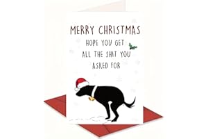Funny Hilarious Cute Christmas Xmas Card for Family, Friends, Office mates, Secret Santa, Brother, Sister, Uncle, Auntie Gift