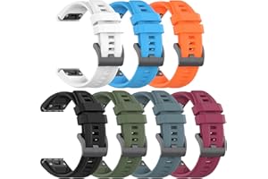 VINIUSIKI 22mm Compatible with Garmin Fenix 7 Pro Band,Easy Fit Silicone Straps Replacement for Fenix 5 Plus Fenix 6 Pro Descent G1 Tactix Bravo Approach S62 Forerunner 945/955 Women Men