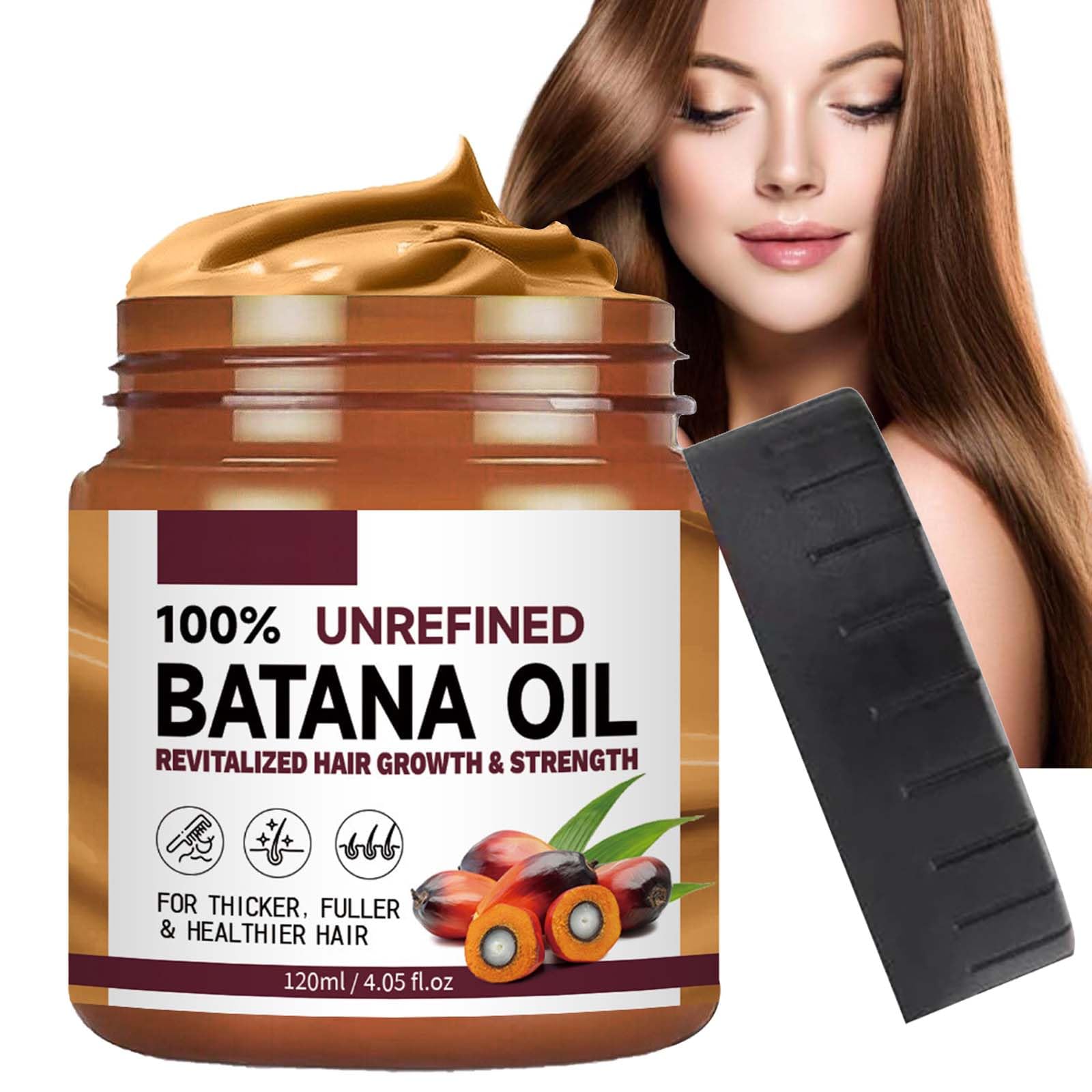 Organic Batana Oil for Hair Growth & Repair - Raw & Natural Hair Treatment for All Hair Types - Promotes Healthy Hair & Repairs Damage Suitable for Christmas gifts(120ml)