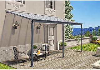 Home Deluxe - Terrassenüberdachung anthrazit - Maße: 495 x 303 x 226/278 cm - Inkl. komplettem Zubehör - verschiedene Größen