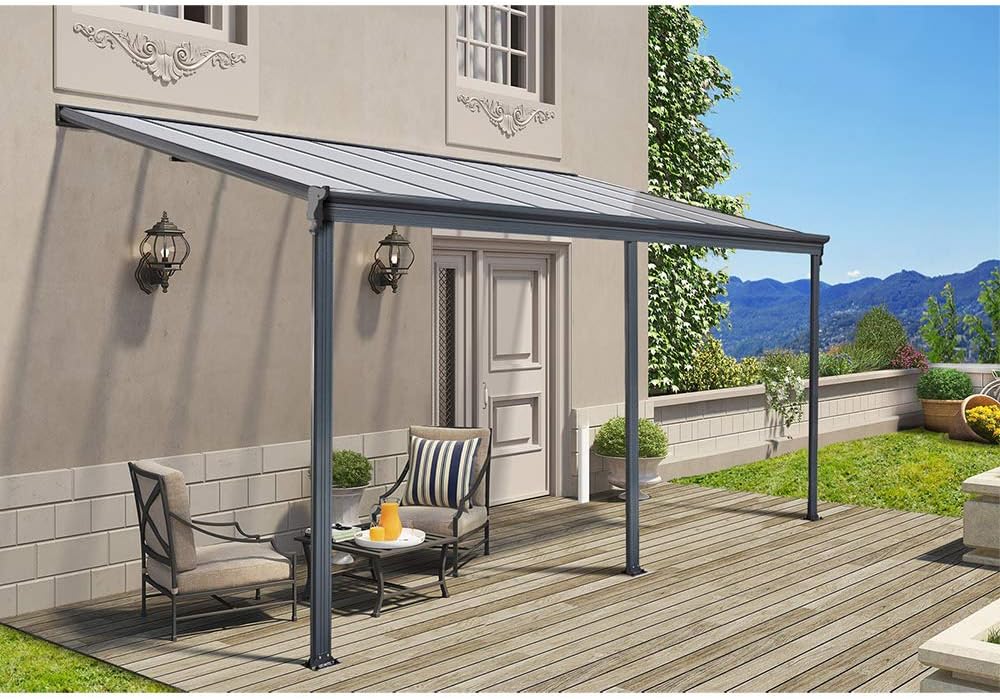 Home Deluxe - Terrassenüberdachung anthrazit - Maße: 495 x 303 x 226/278 cm - Inkl. komplettem Zubehör - verschiedene Größen