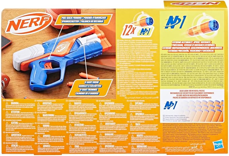 Lanzador N Series Agility con 12 Dardos, Tambor Rotatorio de 6 Dardos, Actividades al Aire Libre, Regalo de Reyes Magos y Papá Noel para Niños y Niñas de 8 Años o Más