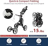 Caddytek Explorer Vsersion 8 4 Wheel Golf Push Cart Dark Grey view 5
