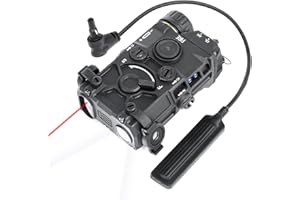 QIRUIMY Nylon Plastic Airsoft Box Tactical Aiming Laser Sight, 7 Modes with Red Laser+White Light+IR Laser, for AEG GBB CQB Picatinny Rail