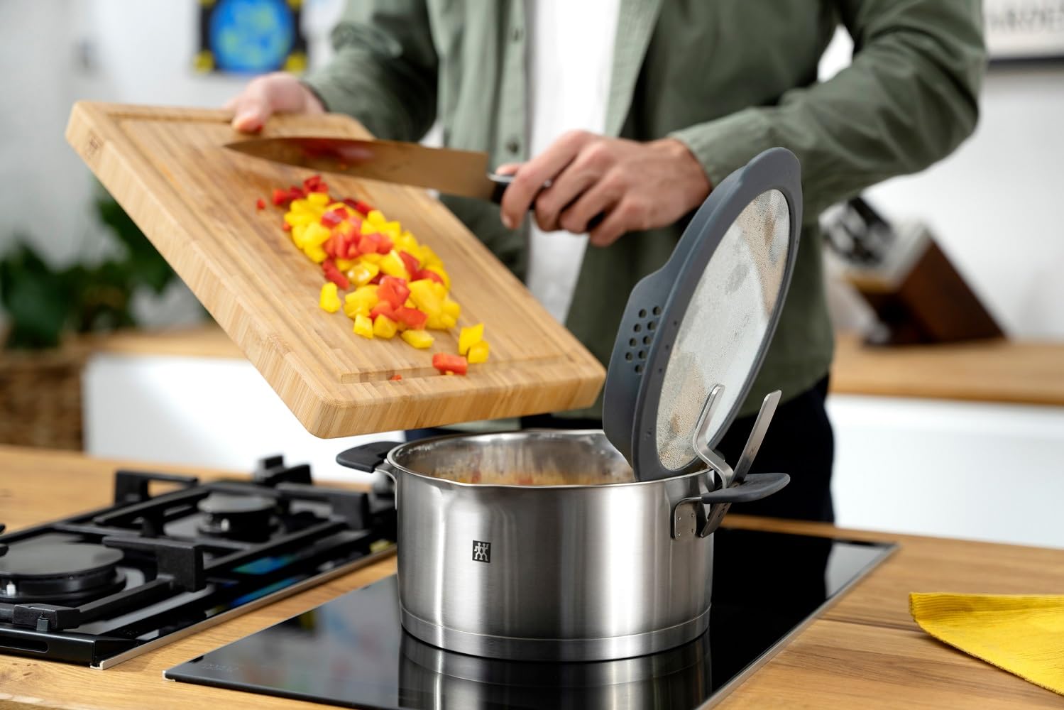 ZWILLING Simplify Kochtopf-Set 5-teilig, Mit Ausgießfunktion, Stay-Cool-Griffe, Induktionsgeeignet, Edelstahl, Silber 4