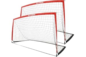 RUNBOW 9x5 ft Portable Kids Soccer Goal for Backyard Adult Junior Large Practice Soccer Net with Carry Bag