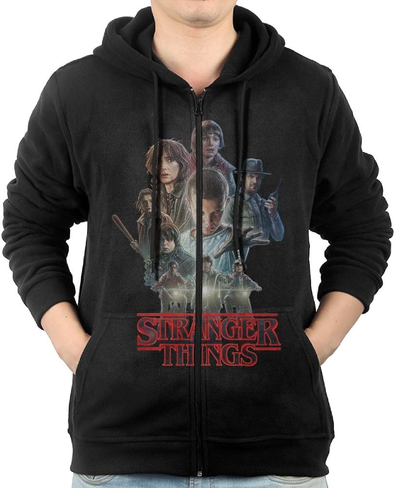 Kyle Dixon & Michael Stein - Stranger Things Men Zip-Up Hoodie Jackets Kangaroo Pocket