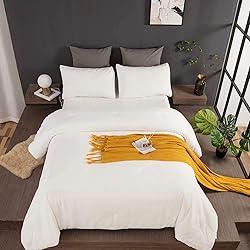 Cottonight White Velvet Comforter Set Queen Plush